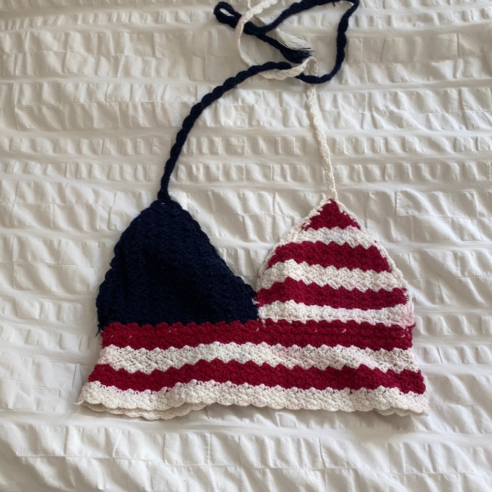 Crochet Top | XS | American Flag